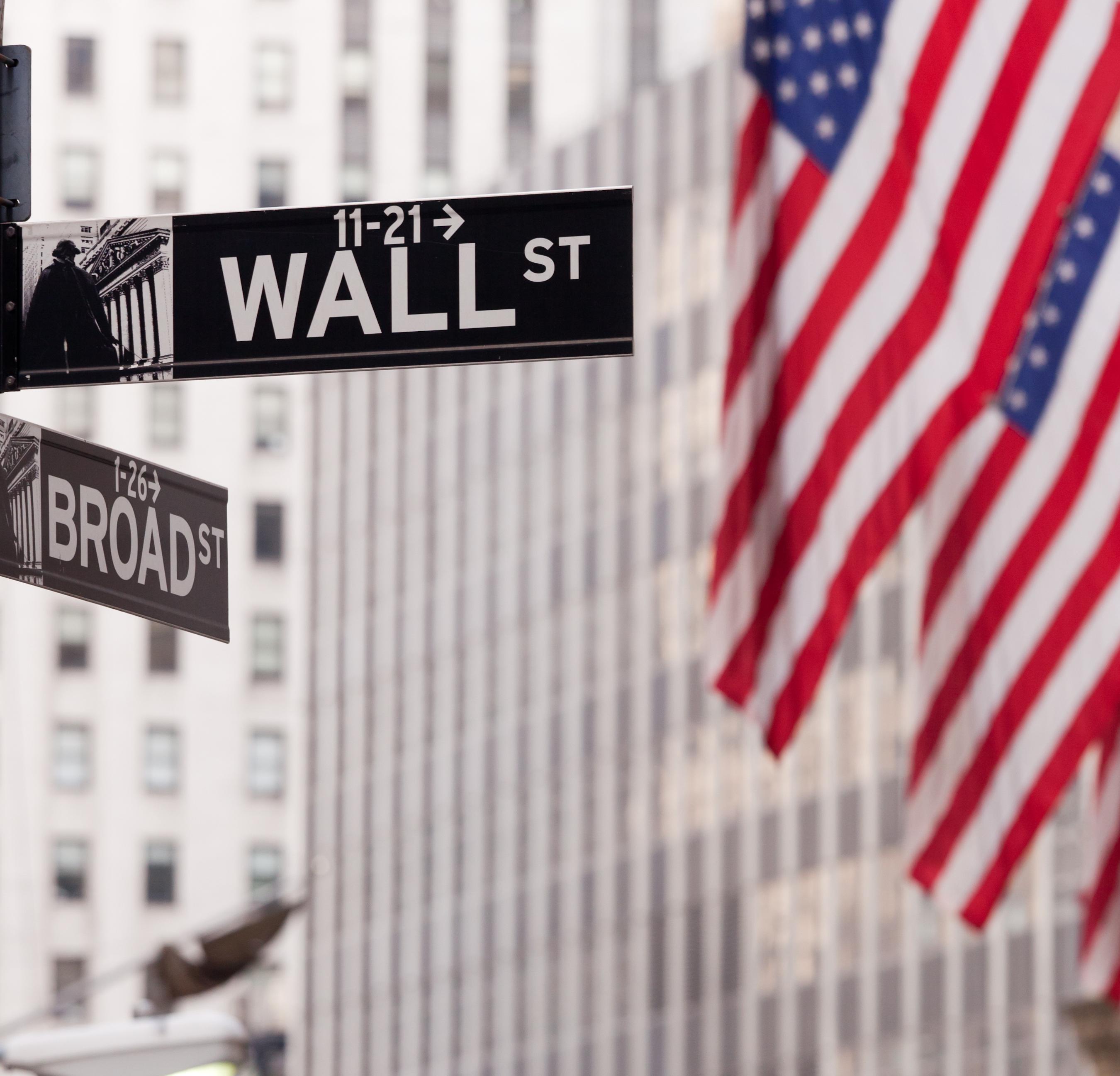 Wall Street street sign in New York City