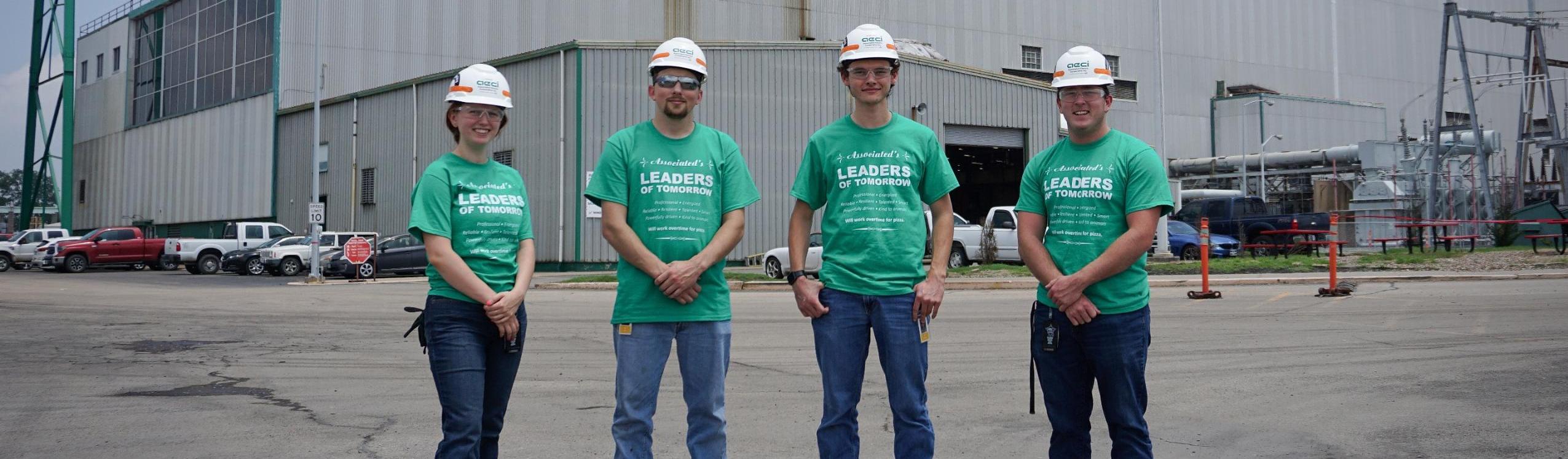 Interns outside