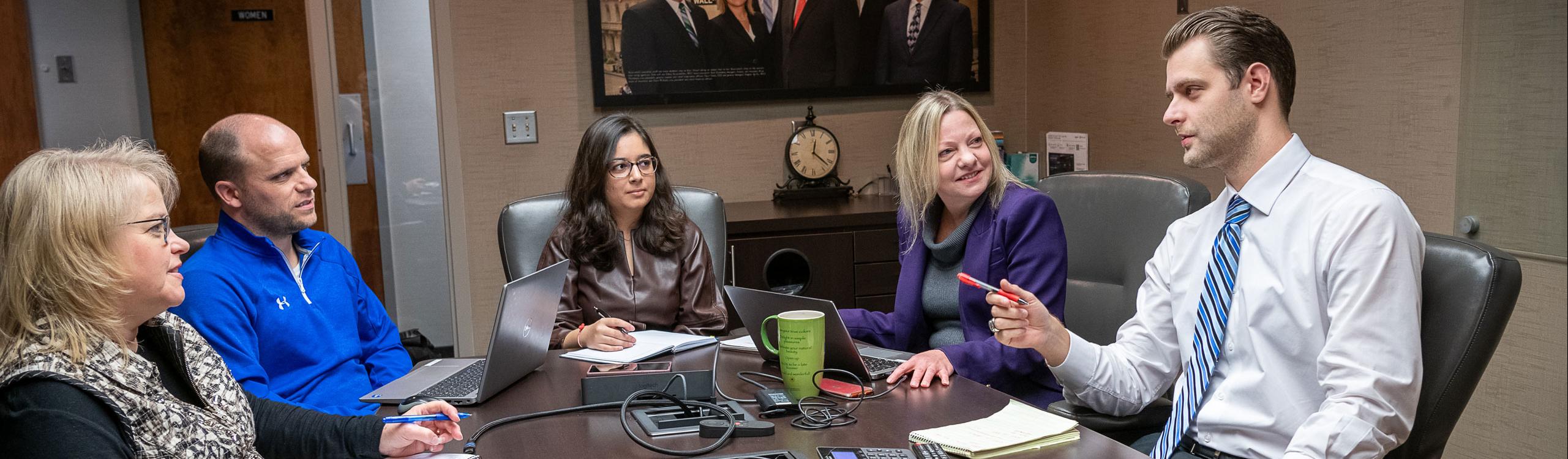 employees working together in a meeting room